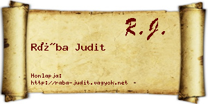Rába Judit névjegykártya